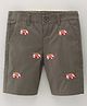 ToffyHouse Knee Length Shorts Train Print - Dark Grey