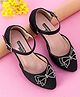 Cute Walk by Babyhug Sandals Bow & Stones Applique - Black