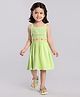 Babyoye Singlet Cotton  Embroidered Frock - Green