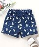 Babyhug Knee Length Cotton Shorts Pineapple Print - Blue