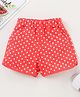 Babyhug Knit Knee Length Shorts Dot Print - Red