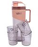 SPANKER Water Pitcher with Lid and 4 Glasses Peach - 1.6 Litres