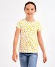 Primo Gino All Over Abstract Print T-shirt With Glitter Print On Chest - White