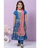 Biba Blue Cotton Anarkali Suit Set Combines Kurta  Bottoms And Dupatta