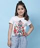 BIBA Half Sleeves Embroidery Detailing Tee - White