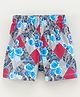 CrayonFlakes Floral Printed Shorts - Blue & Red