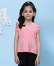 Biba Pink Cotton A Line Top With V Neckline