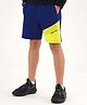 Primo Gino Above Knee Length Shorts With Winner Print - Navy
