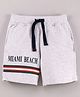 Lazy Bones Knee Length Shorts Text Print - Light Grey