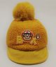 Kid-O-World Box Patch Cap With Pom Pom - Yellow