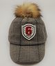 Kid-O-World Six Patch Cap With Fur Detailing - Dark Grey- 50 Cms