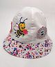 Kid-O-World Honey Bee And Sunflower Embroidered Hat - Red- 48 Cms