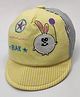 Kid-O-World Bunny Patch Cap - Yellow- 48 Cms