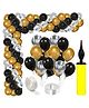 Zyozi Black Gold and Silver Balloon Garland Arch Kit - 78 Pieces