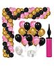 Zyozi Pink Black Pink Gold Metallic Balloons Arch Garland Kit - 78 Pieces