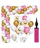 Zyozi Pink Gold Confetti Latex Balloons Arch Garland Kit - 78 Pieces