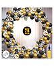 Zyozi Black Gold and Silver Balloon with Gold Confetti Balloon Garland Arch Kit 78 Pieces