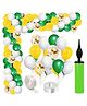 Zyozi Latex Birthday Balloons Decor with Pump Multicolour - Pack of 78