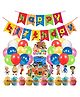 Zyozi Chota Bheem Birthday Party Supplies Cartoon Multi Colour - Pack of 37