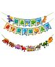 Zyozi Dinosaur Birthday Party Banner Multicolour - Pack Of 2