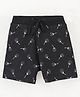 Grab It Mid Thigh Shorts Multi Print - Black