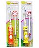 Yunicorn Max YMX 539 Tom Shaped Toothbrush with Tongue Cleaner Pack of 2 (Color may vary)