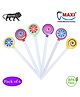 MAXI Lollipop Tongue Cleaner Pack of 6 - Multicolor