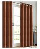 Saralhome Waffle Cotton Long Door Curtains 2pc  Brown. 4x9 Feet