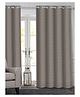 Saralhome Waffle Cotton Long Door Curtains 2pc  Grey. 4x9 Feet