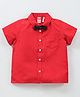 Koton Half Sleeves Solid Shirt with Bow - Red
