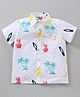 Koton Half Sleeves Trees Print - White