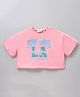 Koton Half Sleeves Top Text Print - Pink