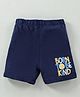 Koton Knee Length Bermuda Born To Be Kind Print - Blue