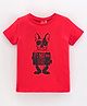Koton Half Sleeves T-Shirt Cartoon Print - Red