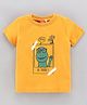 Koton Half Sleeves T-Shirt Dino & Text Print - Yellow