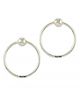 Eloish Sterling Silver Wired Small Size Ball Bali Earrings - Silver
