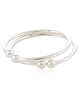 Eloish Sterling Silver Bangles Pack Of 2 - Silver
