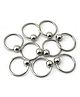 Eloish Pure Sterling Silver Bali Earings Free Size Set Of 5 - Silver