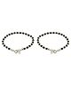 Eloish Sterling Silver Nazariya With Black Crystals Pack Of 2 - Silver Black