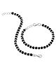 Eloish Sterling Silver Nazariya With Black Crystals Pack Of 2 - Silver Black