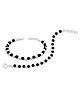 Eloish Sterling Silver Baby Nazariya Bracelet with Crystals - Black