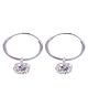 Eloish Pure Sterling Silver Disco Ball Bali Earrings - Silver
