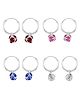 Eloish 925 Sterling Silver Disco Ball Earrings Set of 4 Pairs - Silver