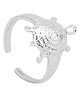 Eloish Sterling Silver Turtle Tortoise Finger Ring - Silver