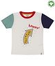 Lilly + Sid Half Sleeves T-Shirt Arrow Print - White