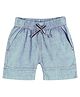 Lily + Sid Knee Length Solid Shorts - Blue