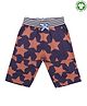 Lilly & Sid Knee Length Shorts Stars Print - Navy Blue