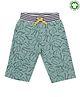 Lilly & Sid Knee Length Shorts Dinosaur Print - Green