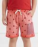 Lily + Sid Knee Length Shorts Boat Print - Pink