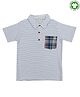 Lilly & Sid Half Sleeves Striped Shirt With Front Pocket - Navy